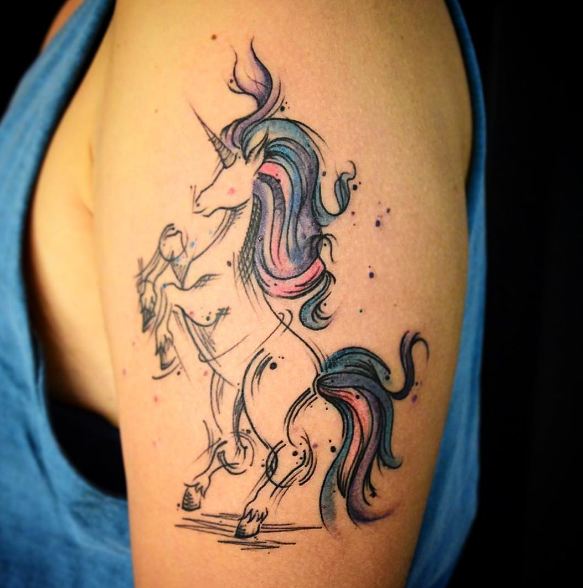 Lovely Unicorn Tattoos