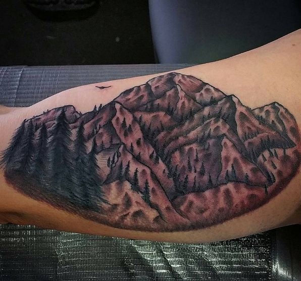 Mountain Bicep Tattoos