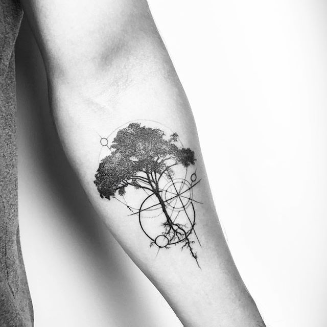 Nature Geometric Tattoo (2)