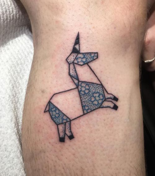 Origami Unicorn Tattoos