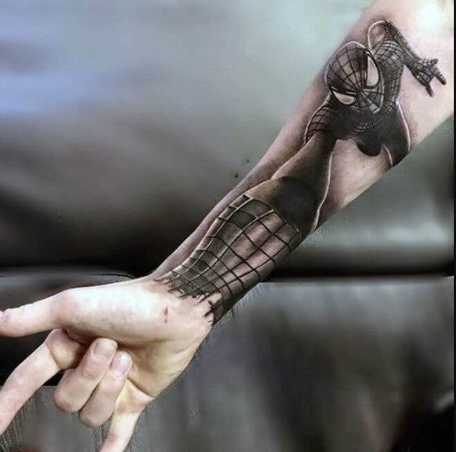Spiderman 3d Tattoos