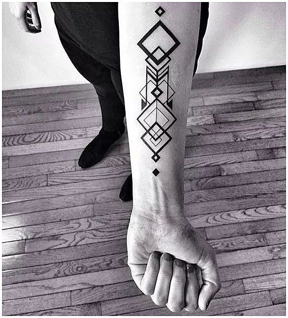 Triangle With Line Through It Tattoo (7)