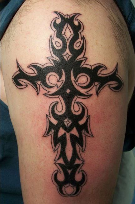 Tribal Cross Tattoos 1