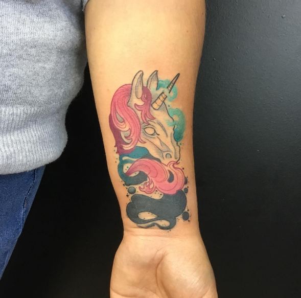 Unicorn Tattoos On Wrist