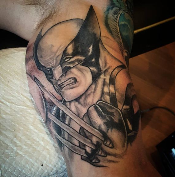 Wolverine Bicep Tattoos