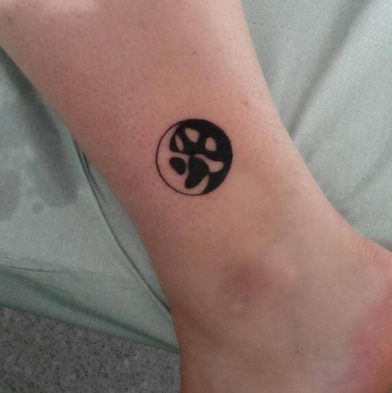 Yin Yang Tattoos On Ankle