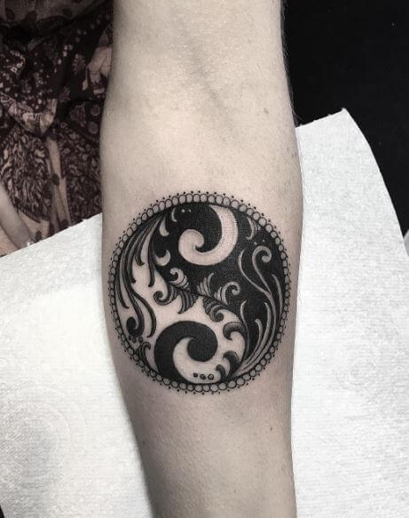 Yin Yang Tattoos On Forearm