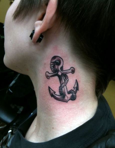 Anchor Neck Tattoos Design And Ideas