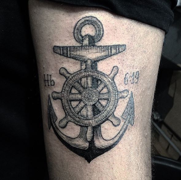 Anchor With Christian Tattoos Design