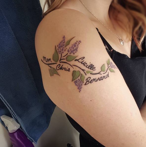 Awesome Flower Tattoos Design On Shoulder