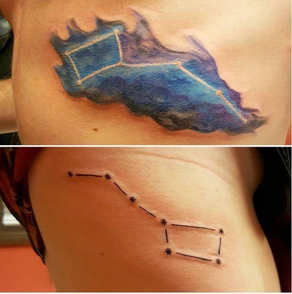 Awesome Star Sibling Tattoos Design
