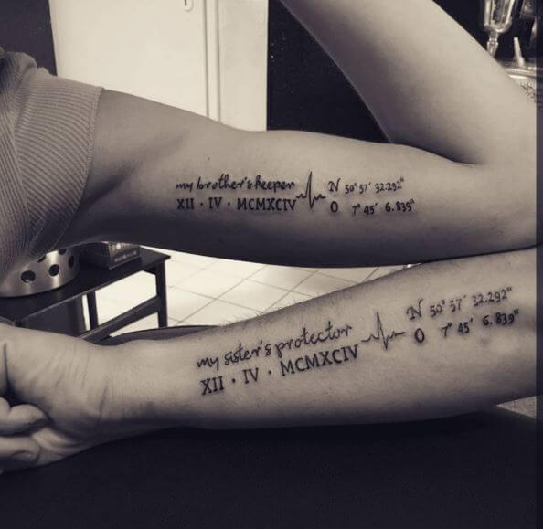 Beautiful Sibling Tattoos For Brothers And Sisters