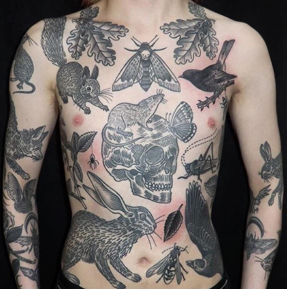 50+ Best BlackWork Tattoos for Men (2023) Unique Designs