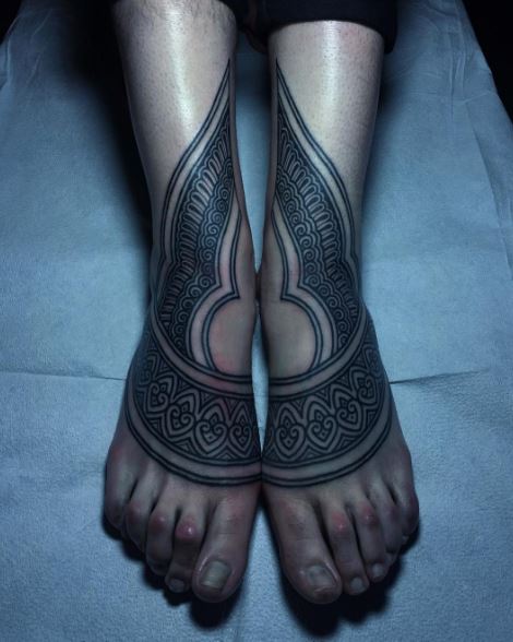 Black Tattoo On Feet
