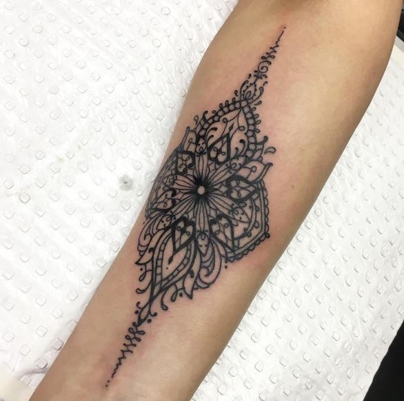 Black Work Tattoo On Arm 1