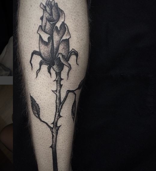 Black Work Tattoo On Arm 21