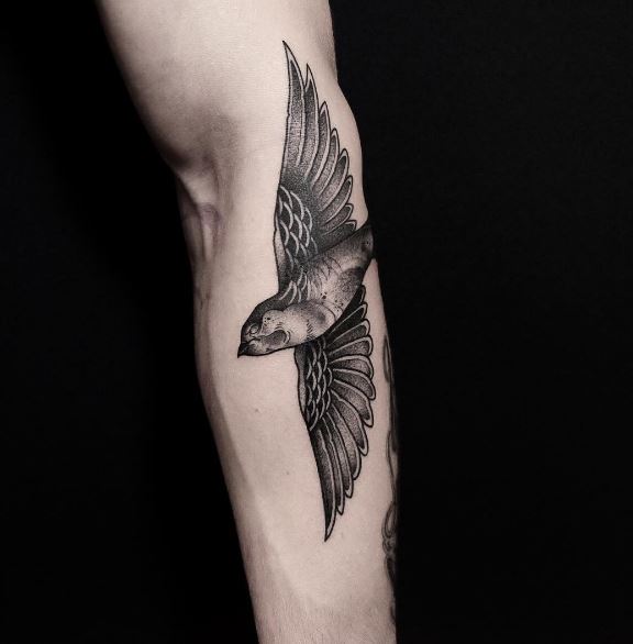 Black Work Tattoo On Arm 4