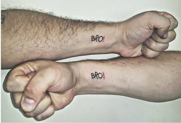 Bro Tattoos Design On Wrist