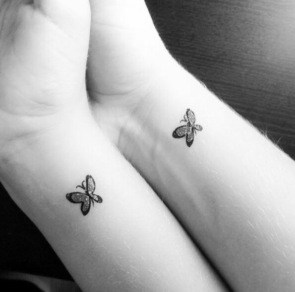 Butterfly Sibling Tattoos Design And Ideas