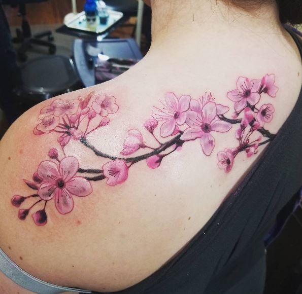 Cherry Blossom Tattoos Design For Women