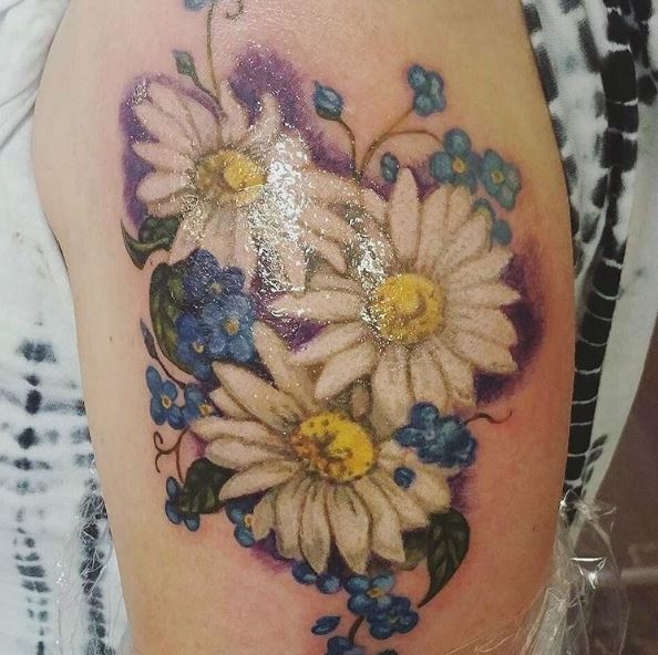 Colored Floral Tattoos Design And Ideas