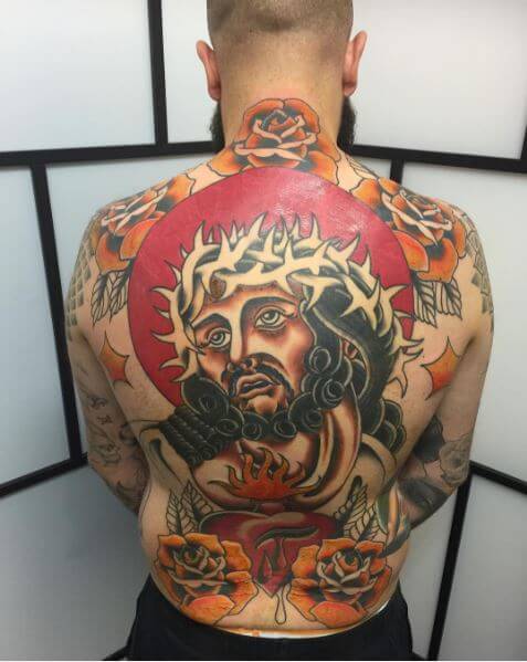 Colored Jesus Christ Tattoos Design And Ideas