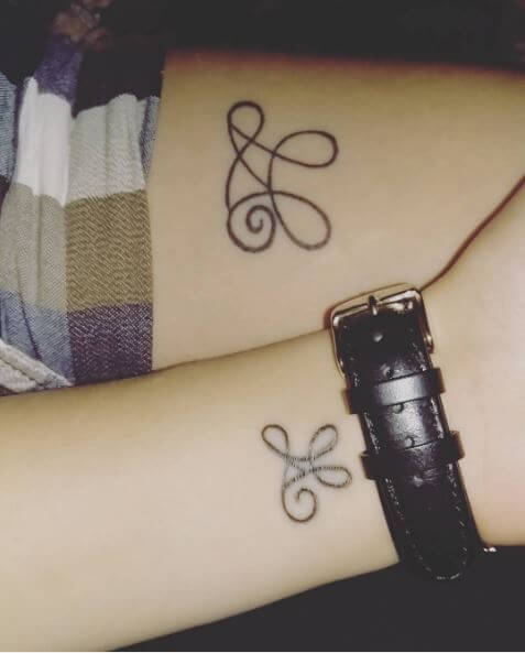 Cool Sibling Tattoos Design On Wrist