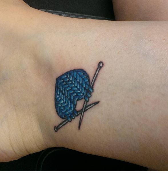 Cute Little Knitting Ankle Tattoos Design And Ideas