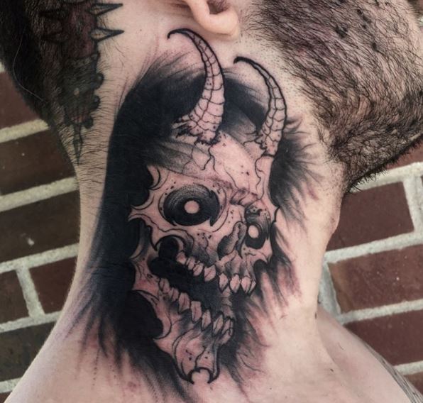 Devil Neck Tattoos Design And Ideas For Men