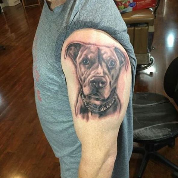Dog Tattoos Design On Shoulder