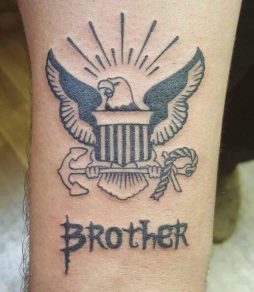 Eagle And Brother Tattoos Design