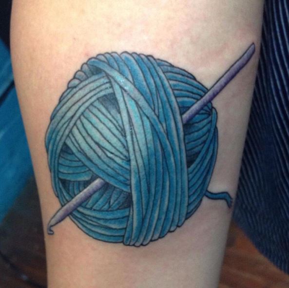 Fabulous And Cool Knitting Tattoos Design And Ideas