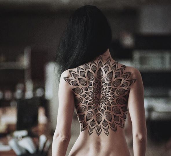 Floral Tattoos Design For Women Backside