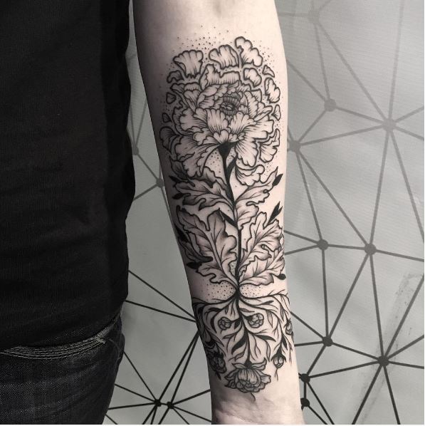 Floral Tattoos Design On Arms