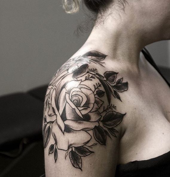 Floral Tattoos Design On Shoulder