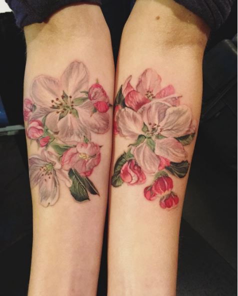 Floral Engraving Tattoo