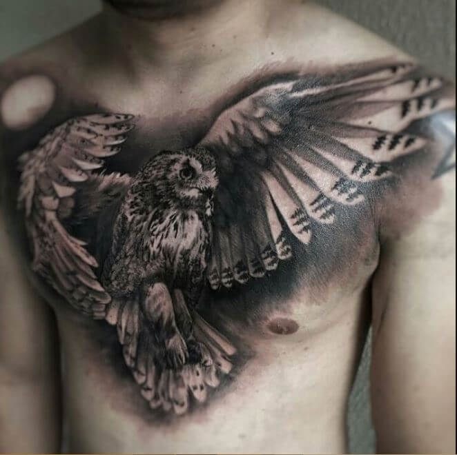 Flying Owl Tattoos