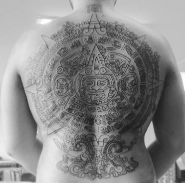 Full Back Aztec Tattoos Design And Ideas