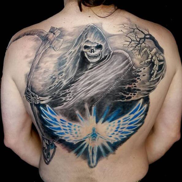 Grim Reaper Nice Tattoos Design