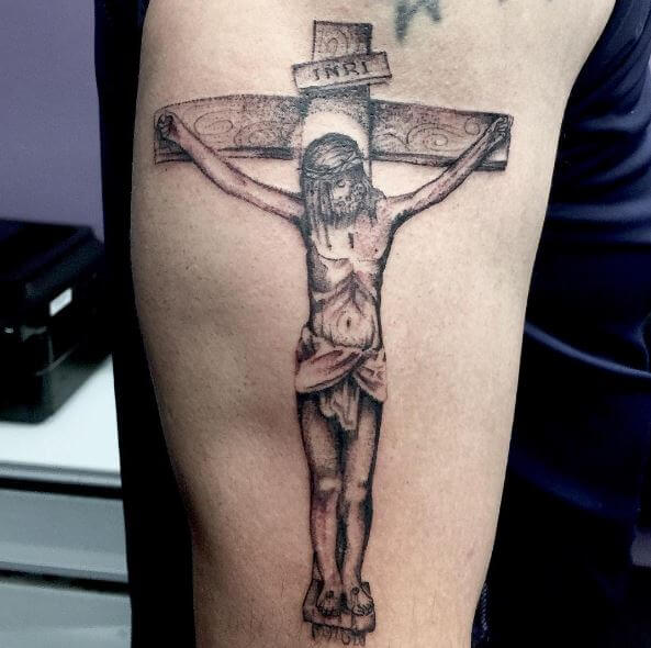 Jesus Tattoos Arm Sleeve Design