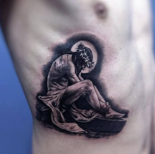Jesus Tattoos On Ribcage
