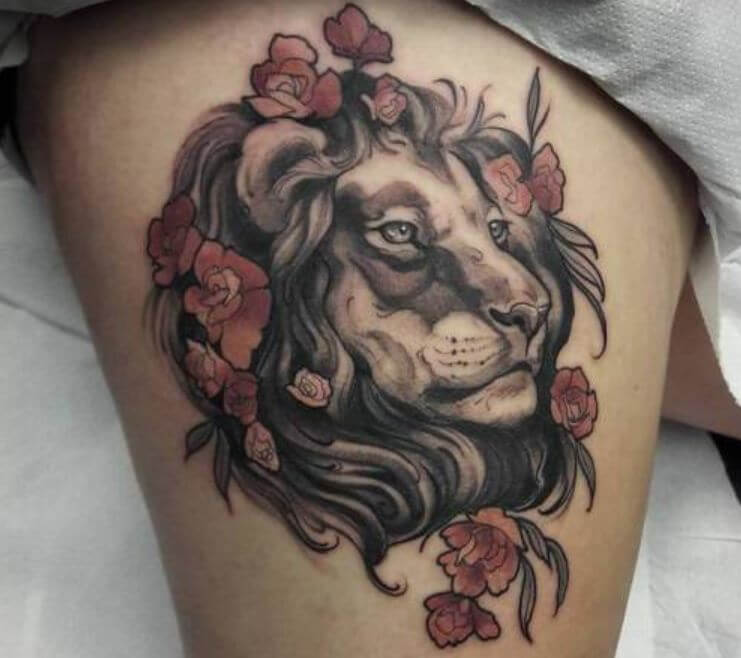 Lion Tattoos For Girls