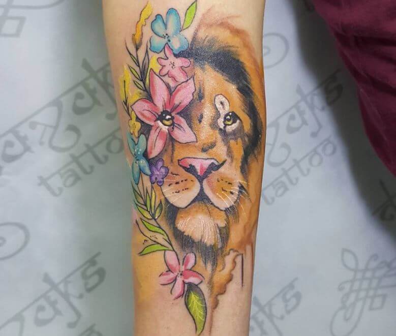 Lion Tattoos On Forearm