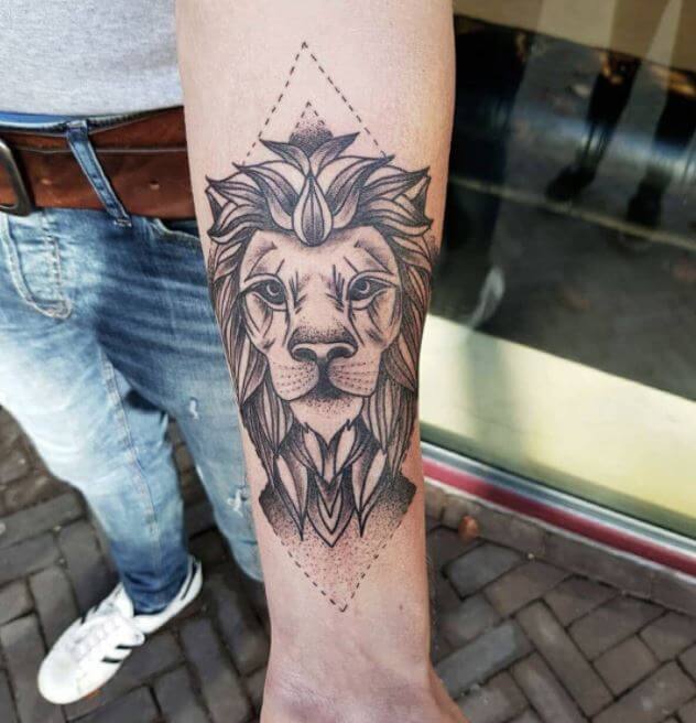 Lion Tattoos On Wrist