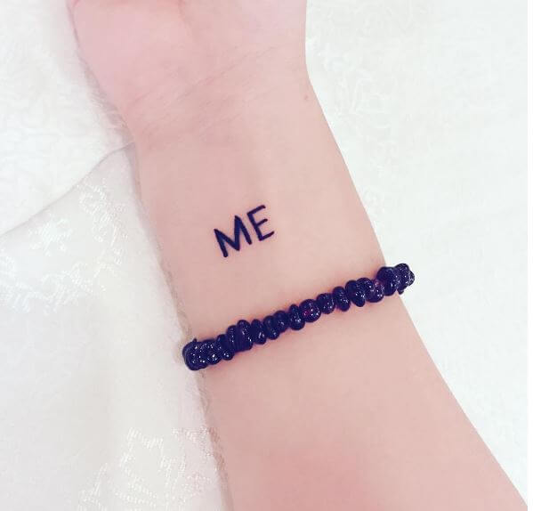 ME One Word Tattoos Design And Ideas For Girls