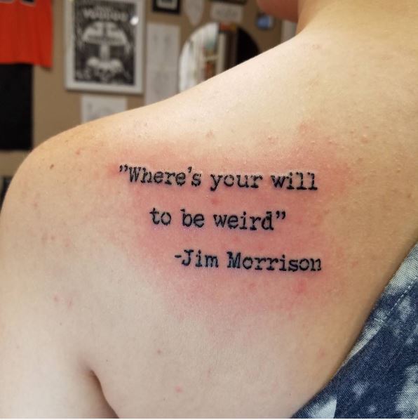 Quotes Tattoos Design On Shoulder