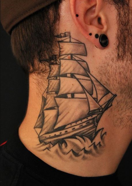 Ship Tattoos On Neck
