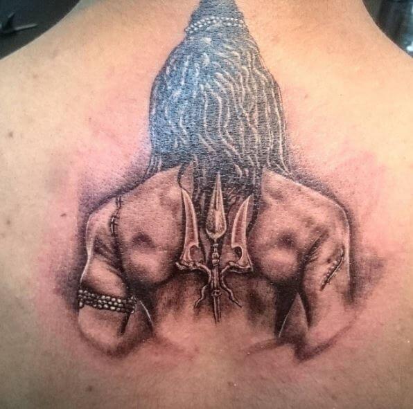 Shiva Tattoo Design On Back Side