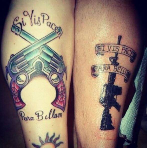 Sibling Gun Tattoos Design And Ideas