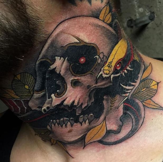Skull Neck Tattoos